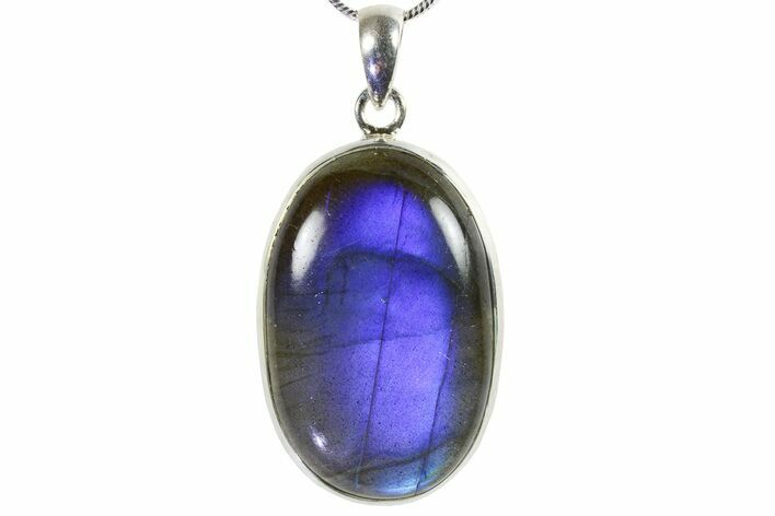 Brilliant Blue Labradorite Pendant with Chain #267075